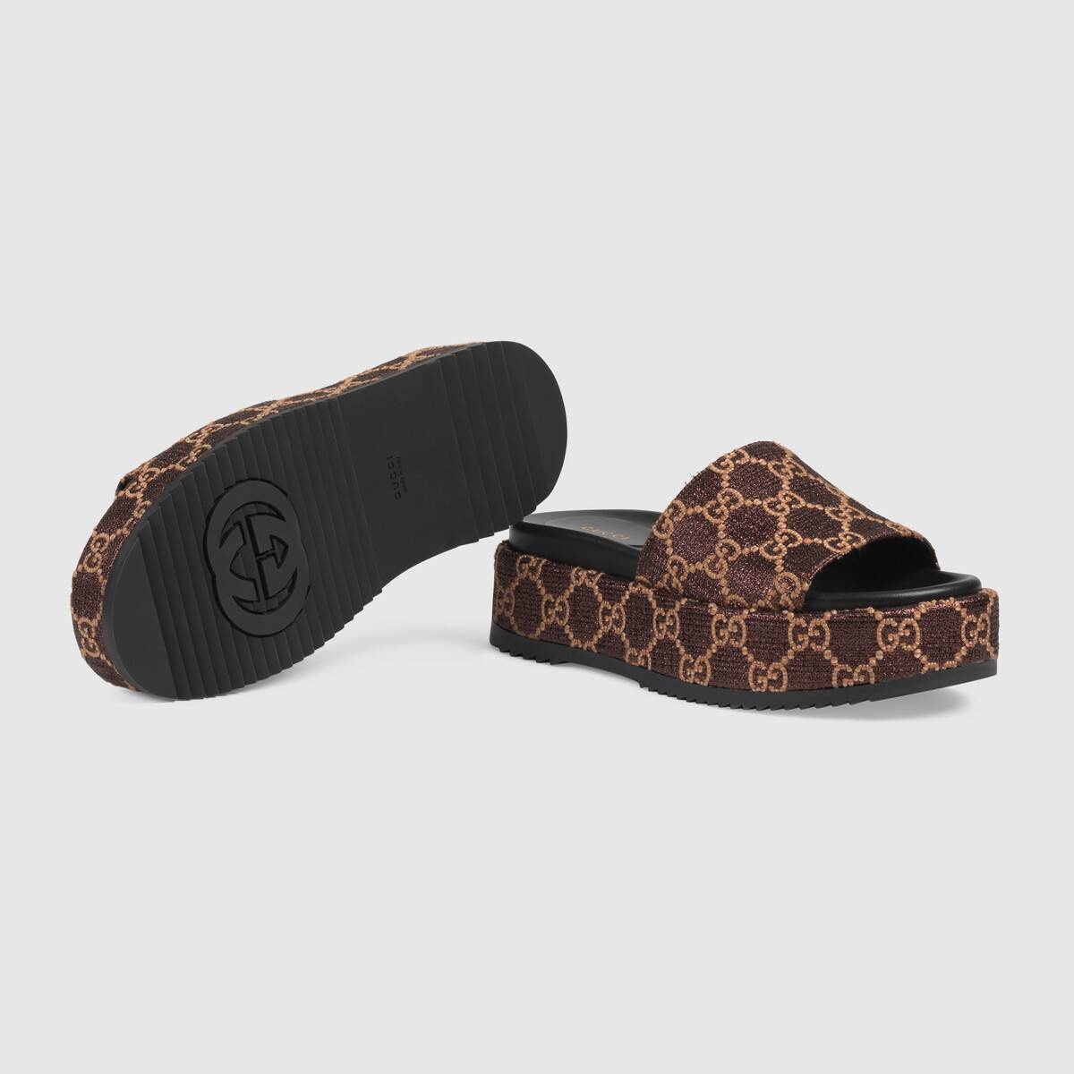 Women's GG lamé slide sandal - 5