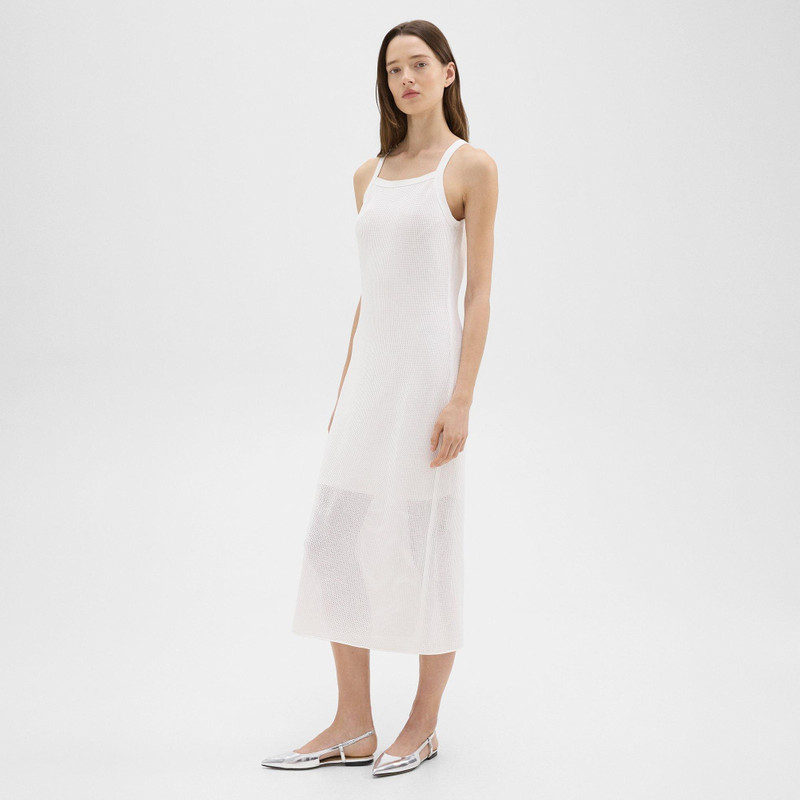 Pointelle Midi Dress in Crepe Knit 3