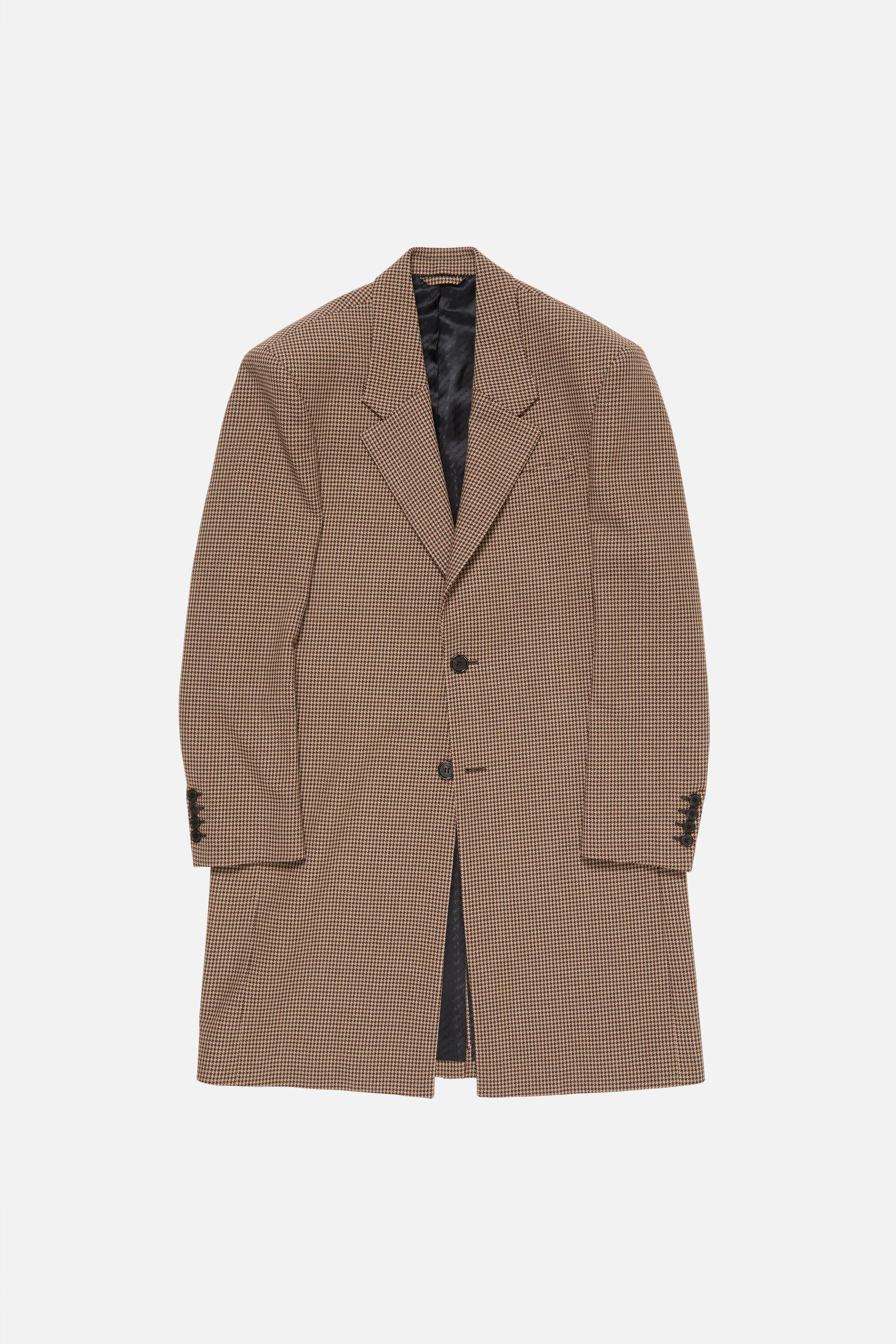 Single-Breasted Wool Coat - Multi brown - 6