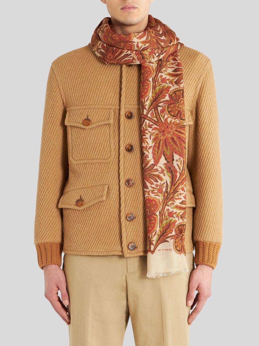 FLORAL CASHMERE AND SILK SCARF - 2