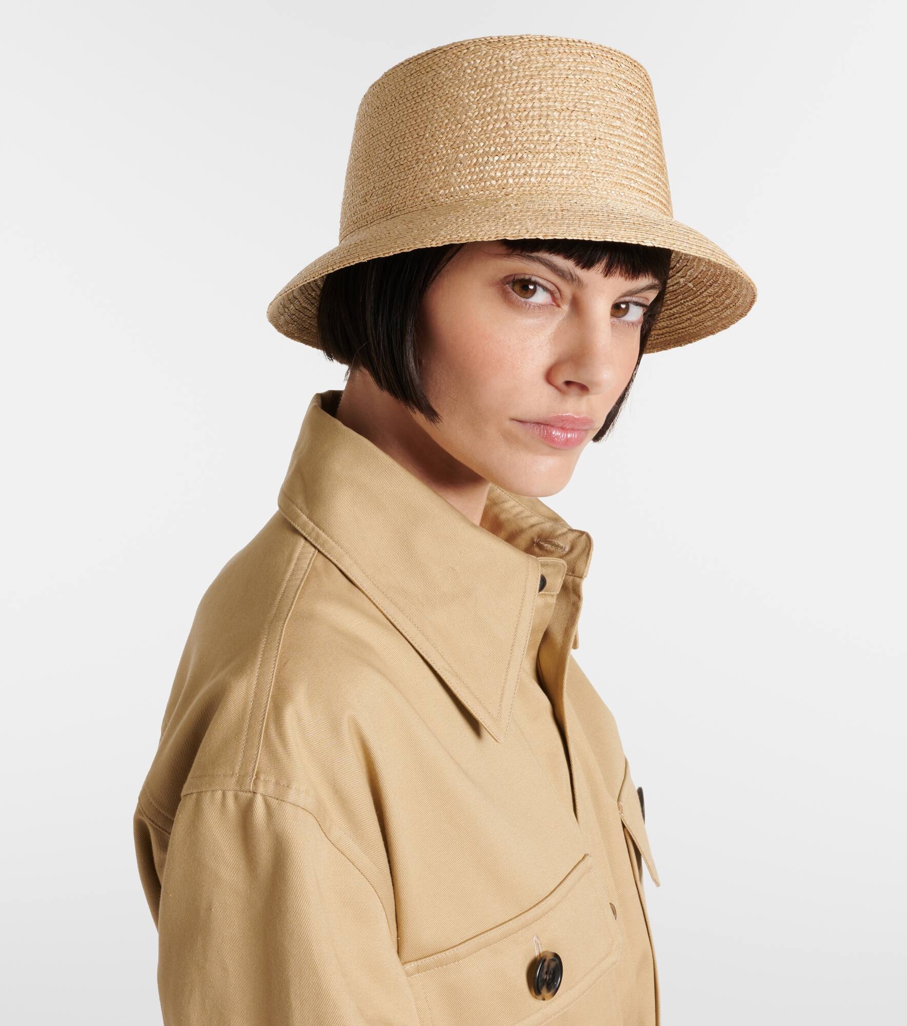 Logo straw bucket hat - 5