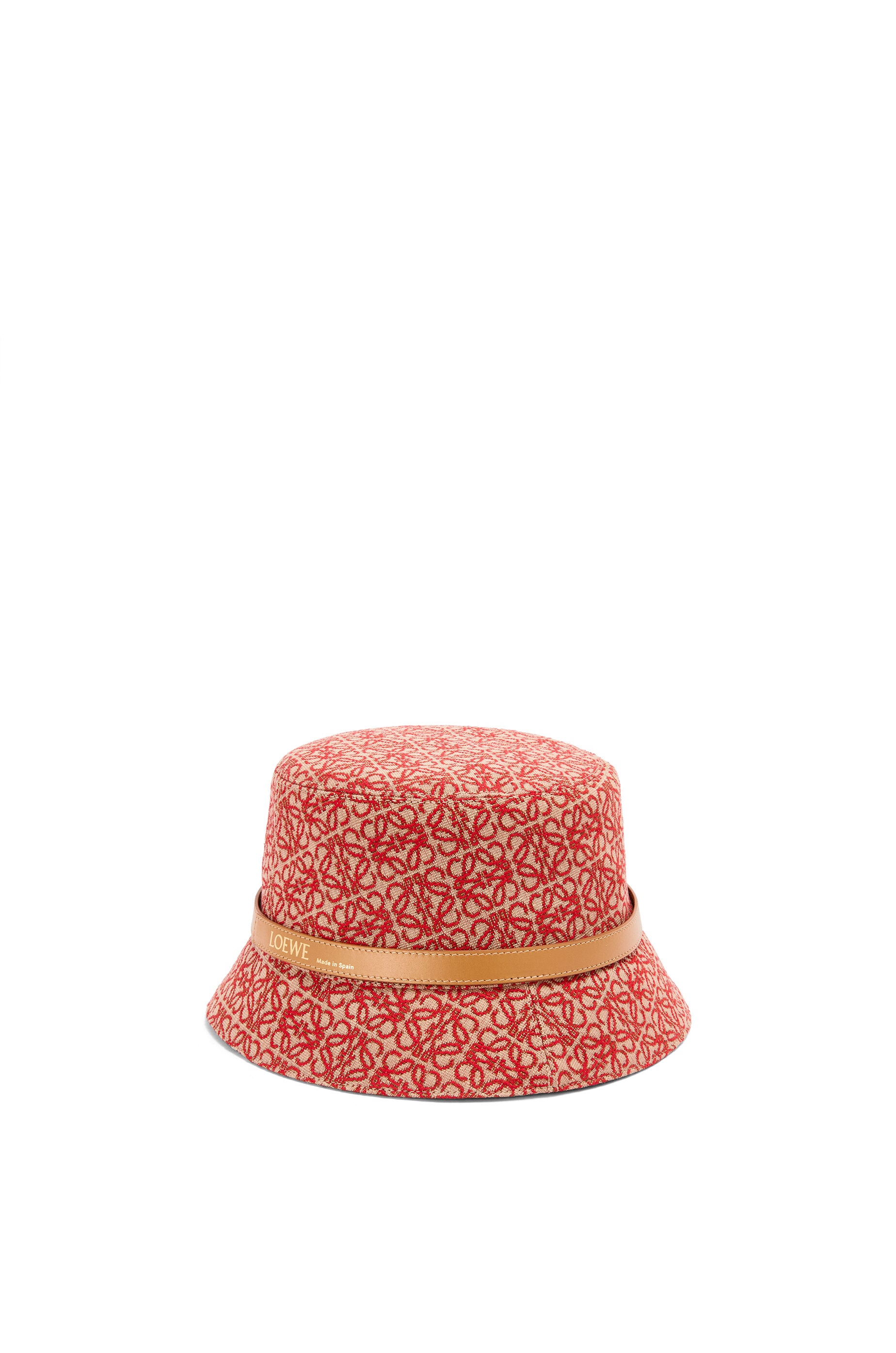 Anagram bucket hat in jacquard and calfskin - 3