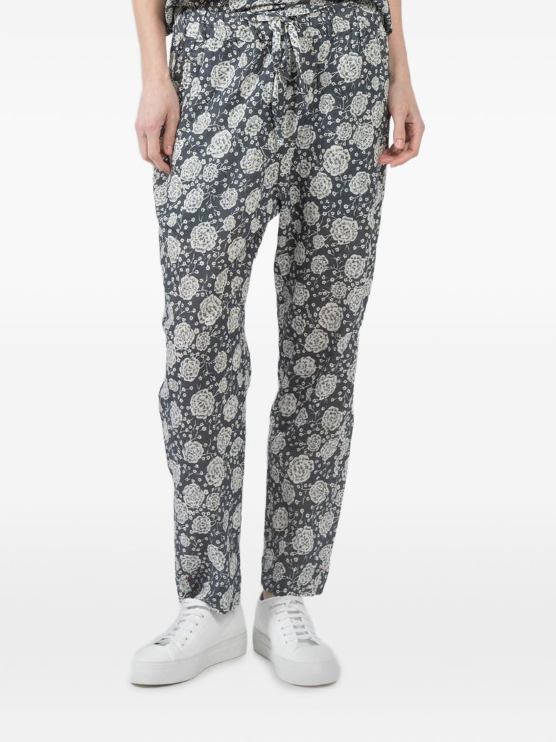 floral-print drawstring trousers 1