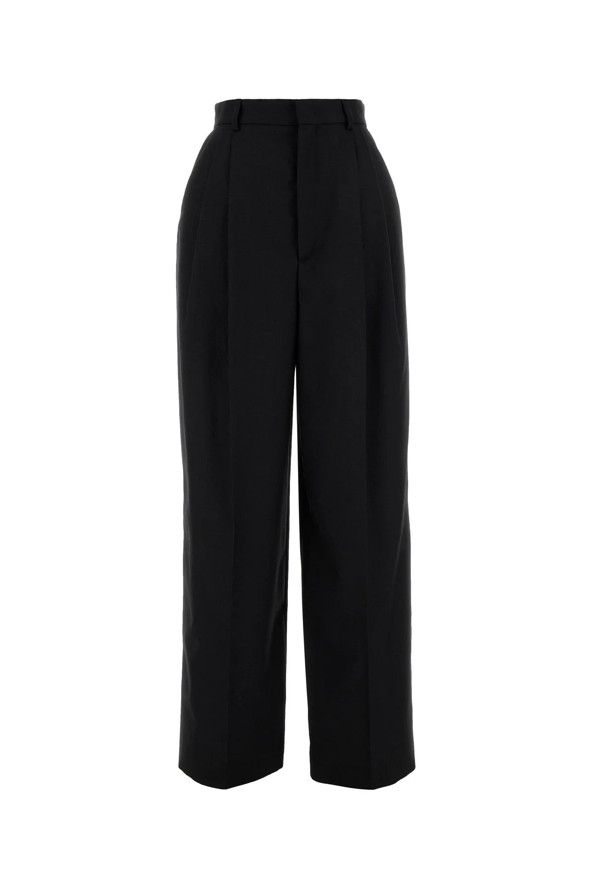 Black Wool Palazzo Pant - 1