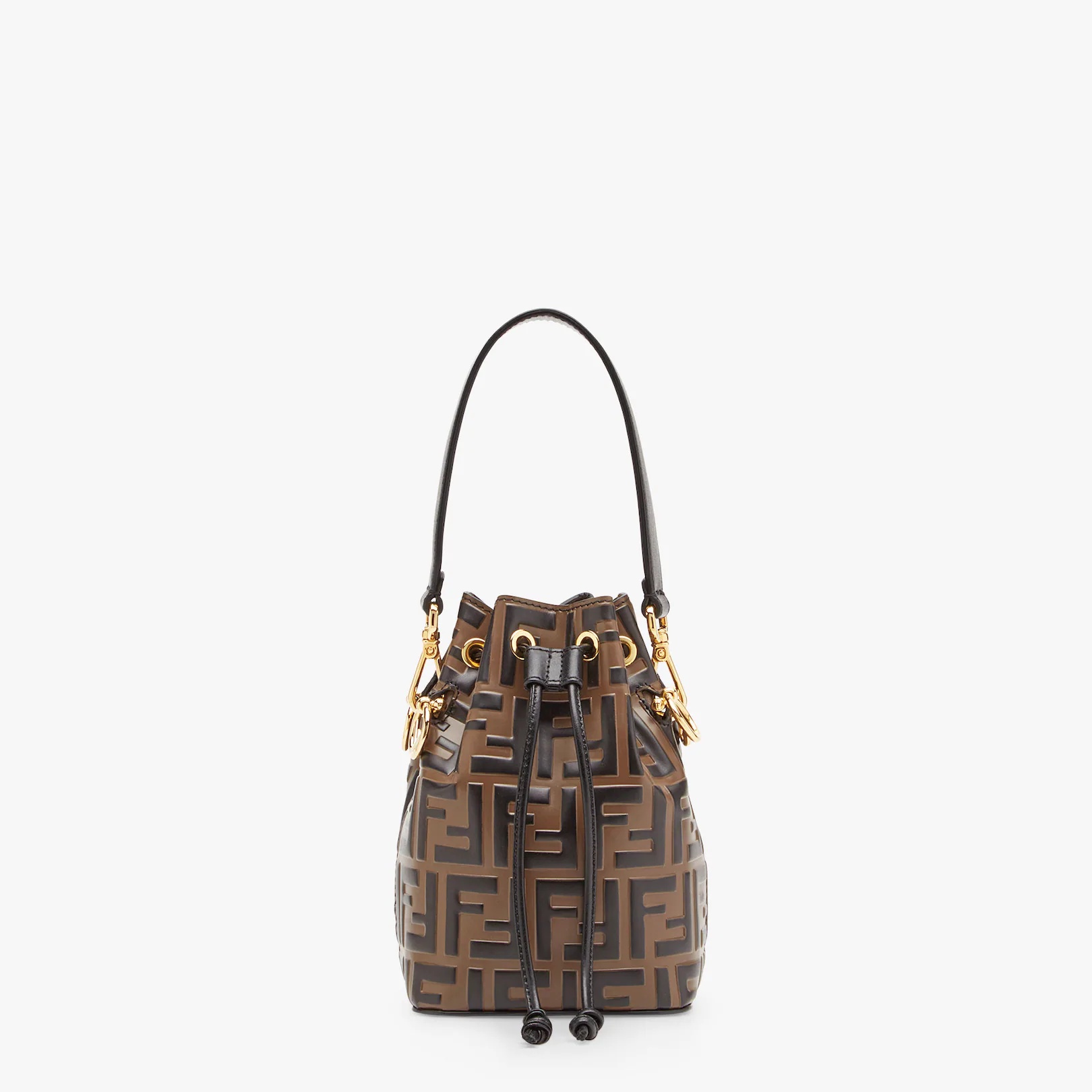 Brown leather mini-bag - 1