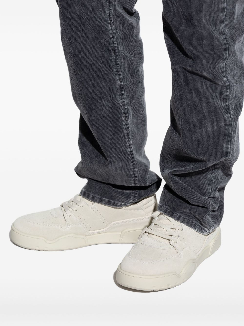 padded-collar suede sneakers - 5