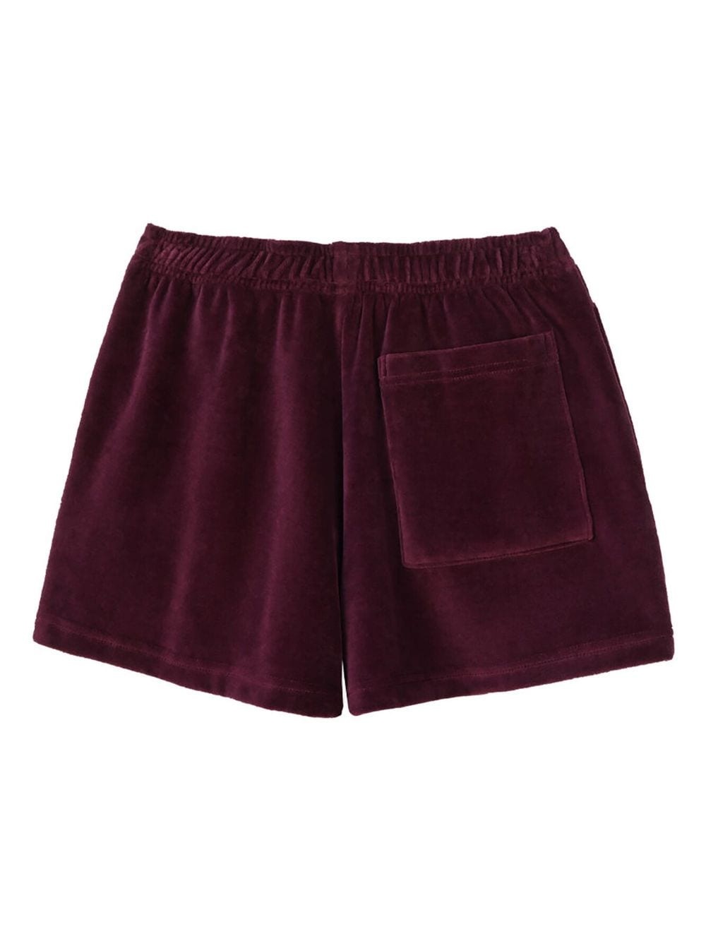 logo-embroidered velvet shorts - 2