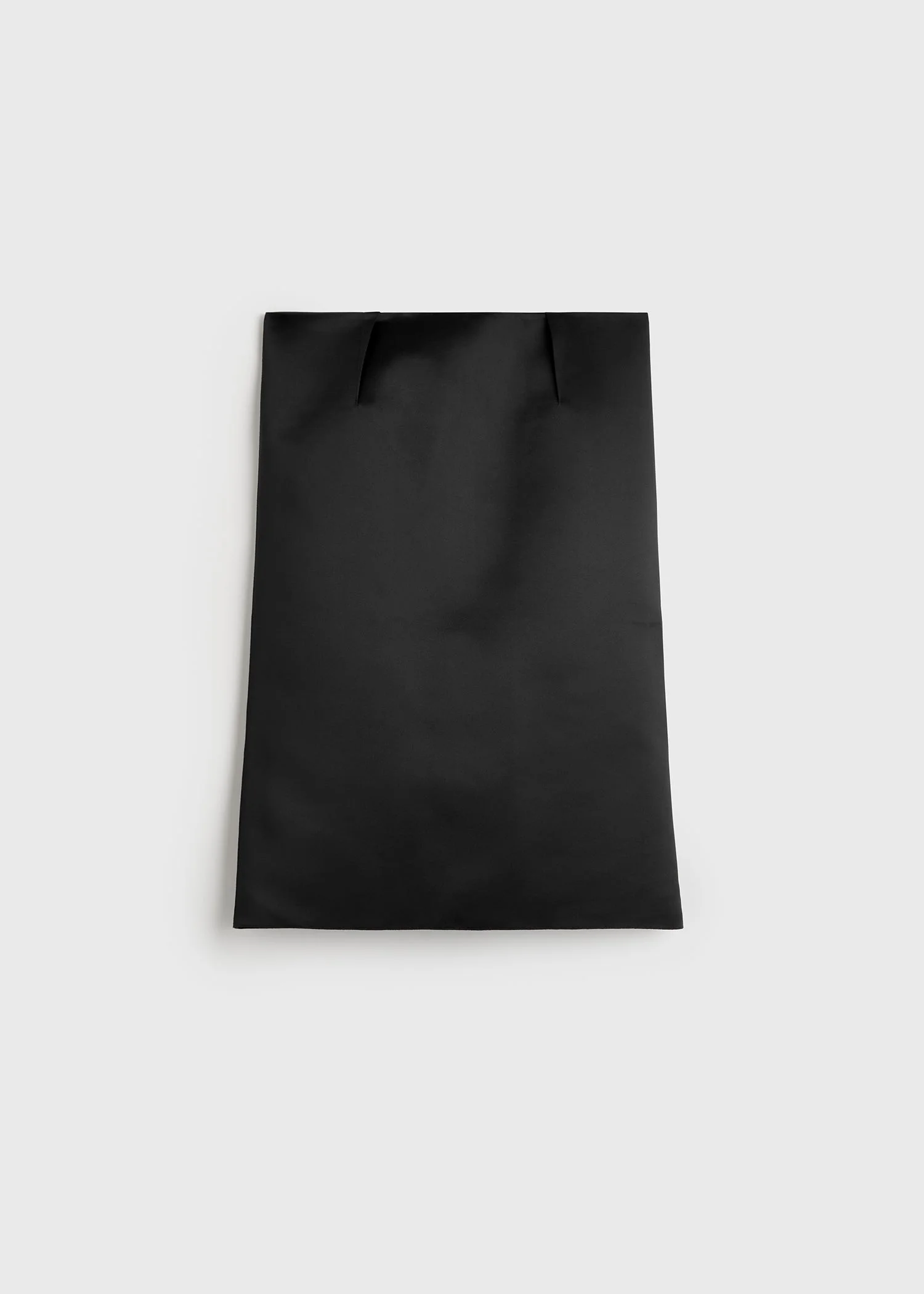 Duchess satin pencil skirt black - 1