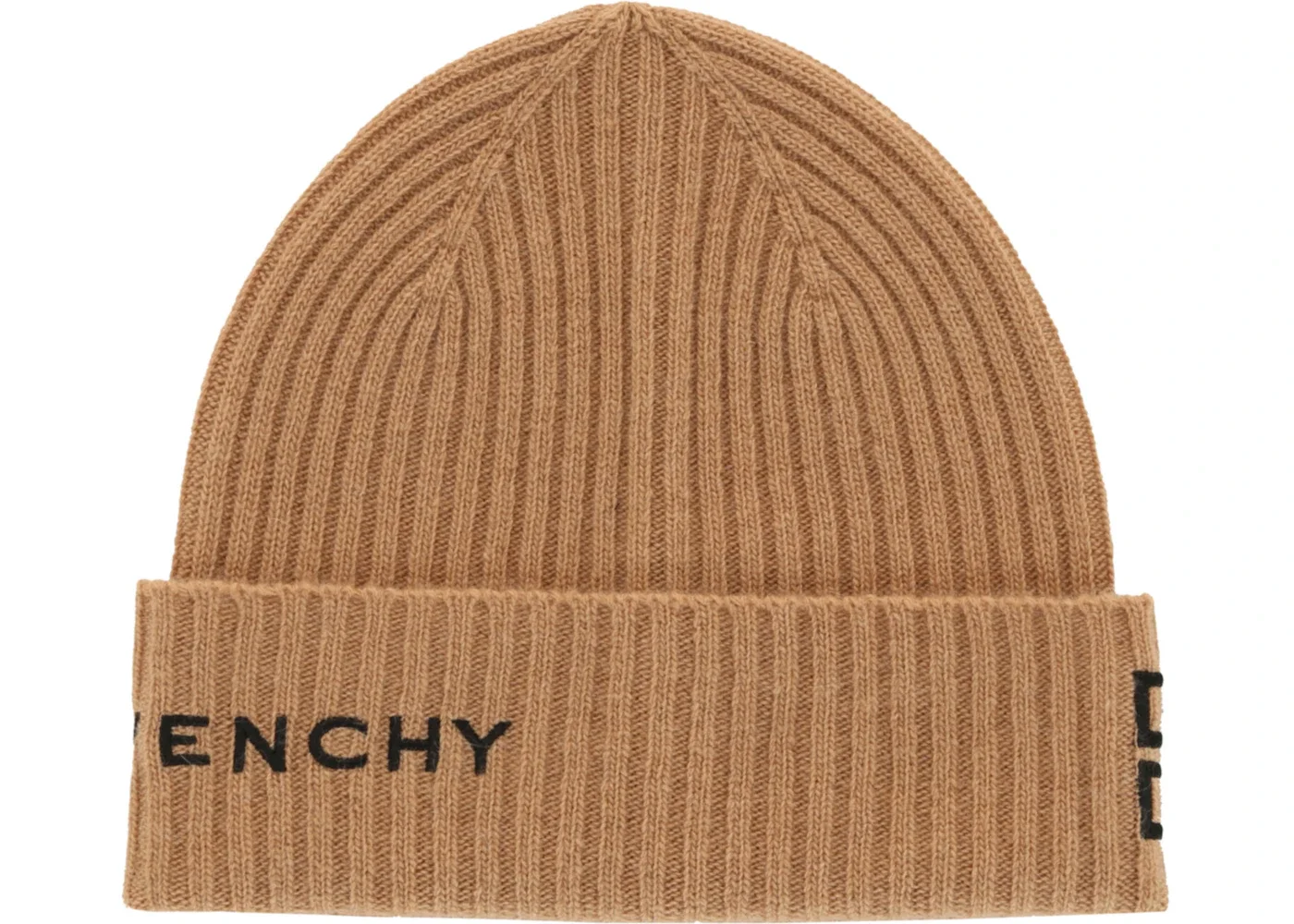 Givenchy Ribbed 4G Wool Blend Beanie Desert Black - 1