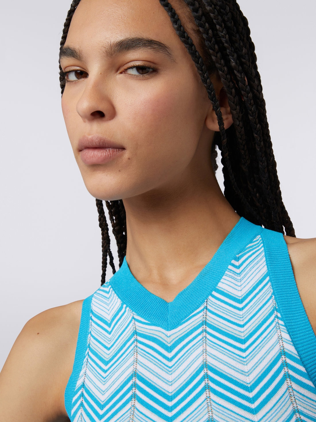 Viscose blend sleeveless top - 5