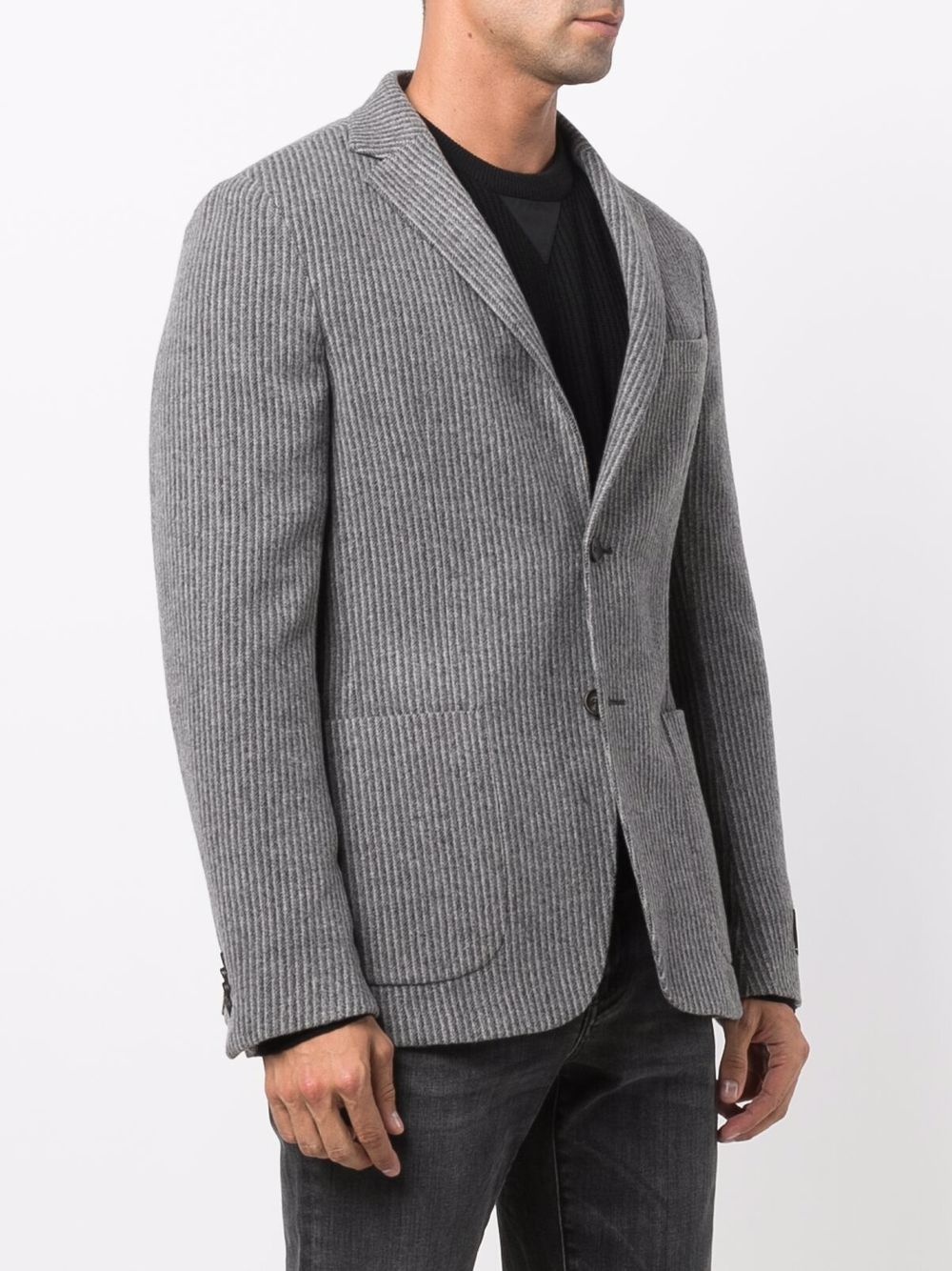 corduroy single-breasted blazer - 3