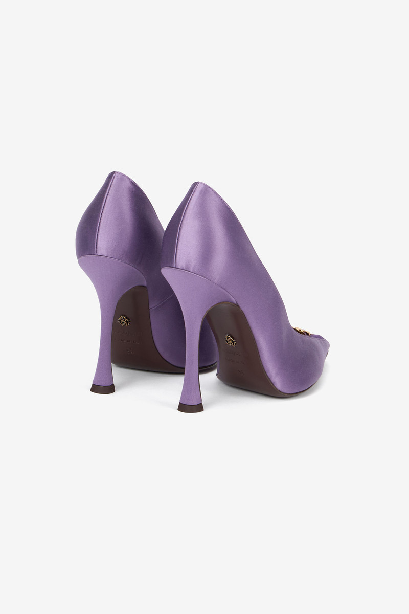 Roberto Cavalli Lilac Pumps With Leaf Insert outlook