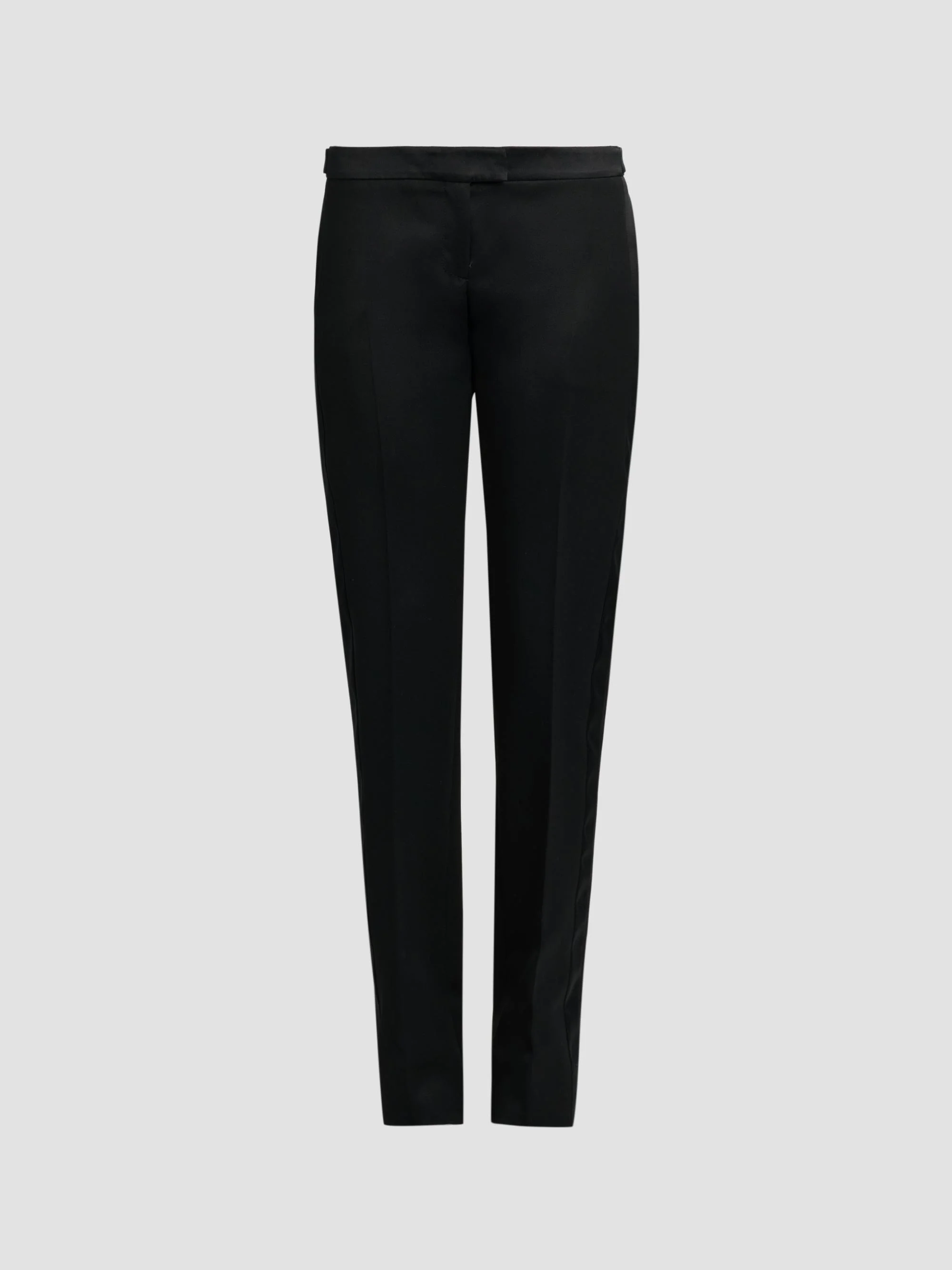 Women's Bumster Wool Trousers - Black - 1