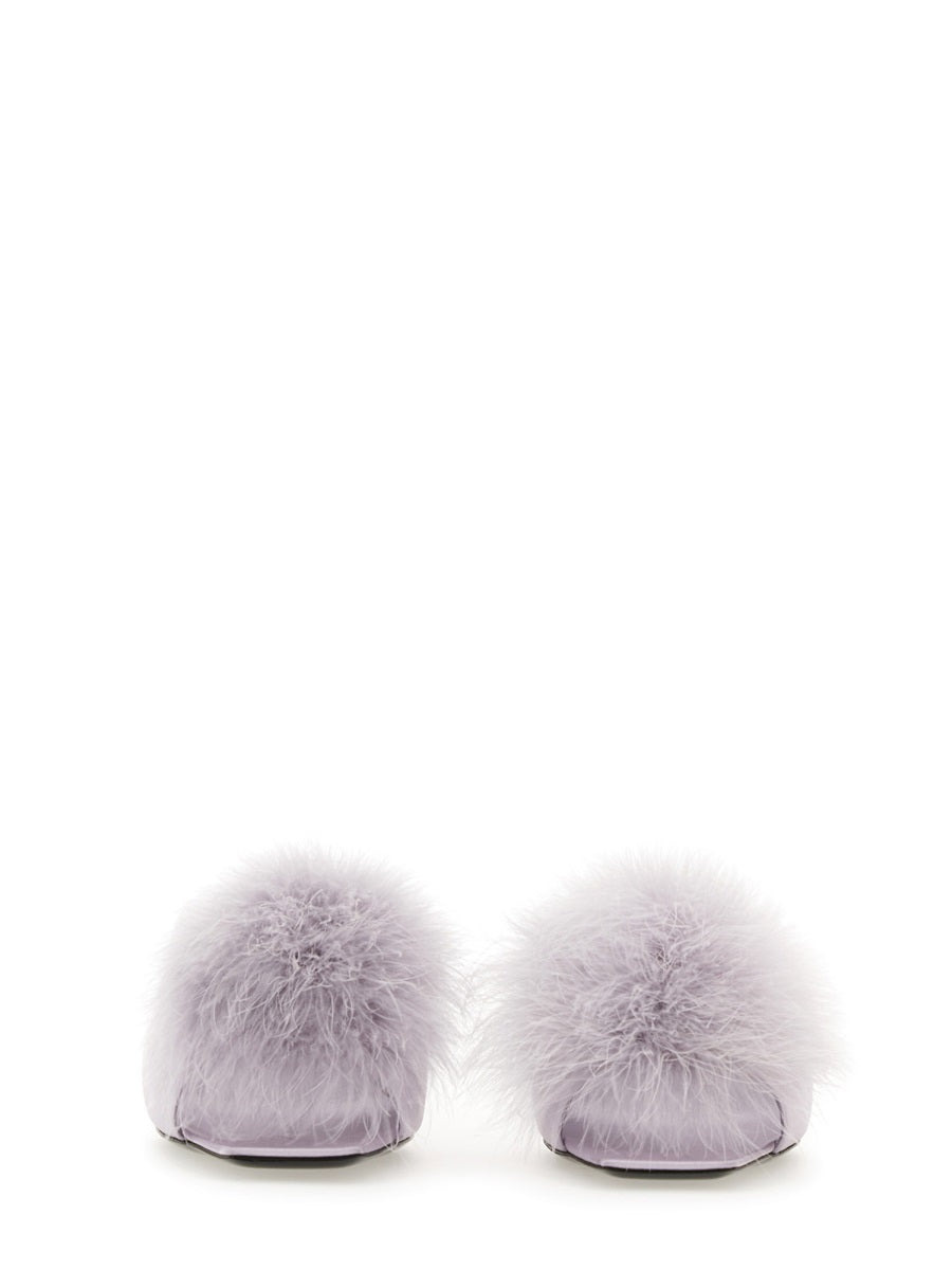 Saint Laurent Women Mule Mae In Satin Crepe - 3