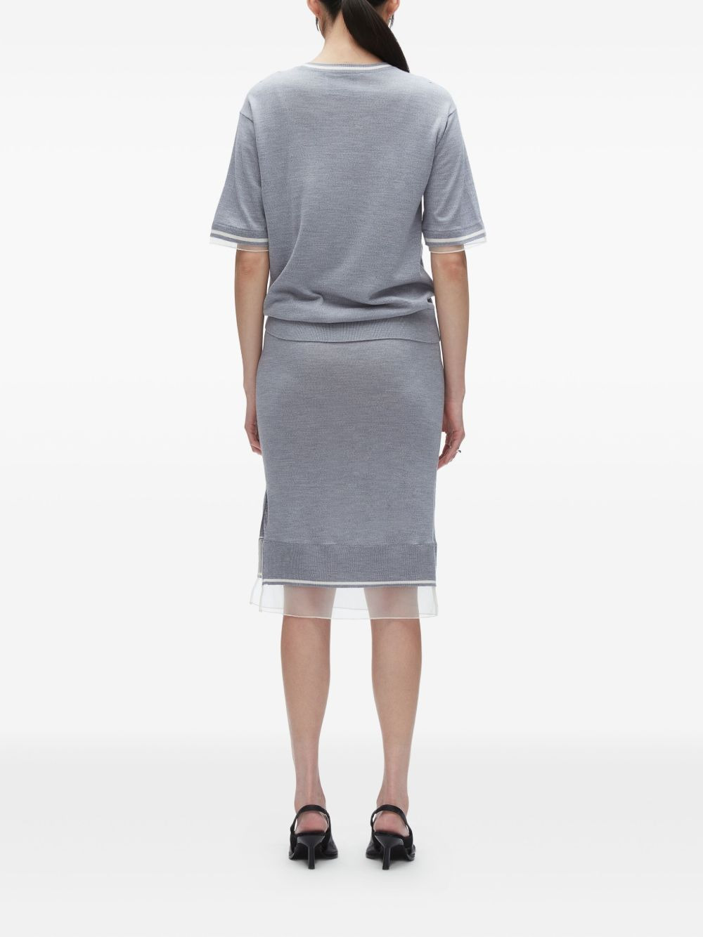 knot-detail merino midi dress - 4