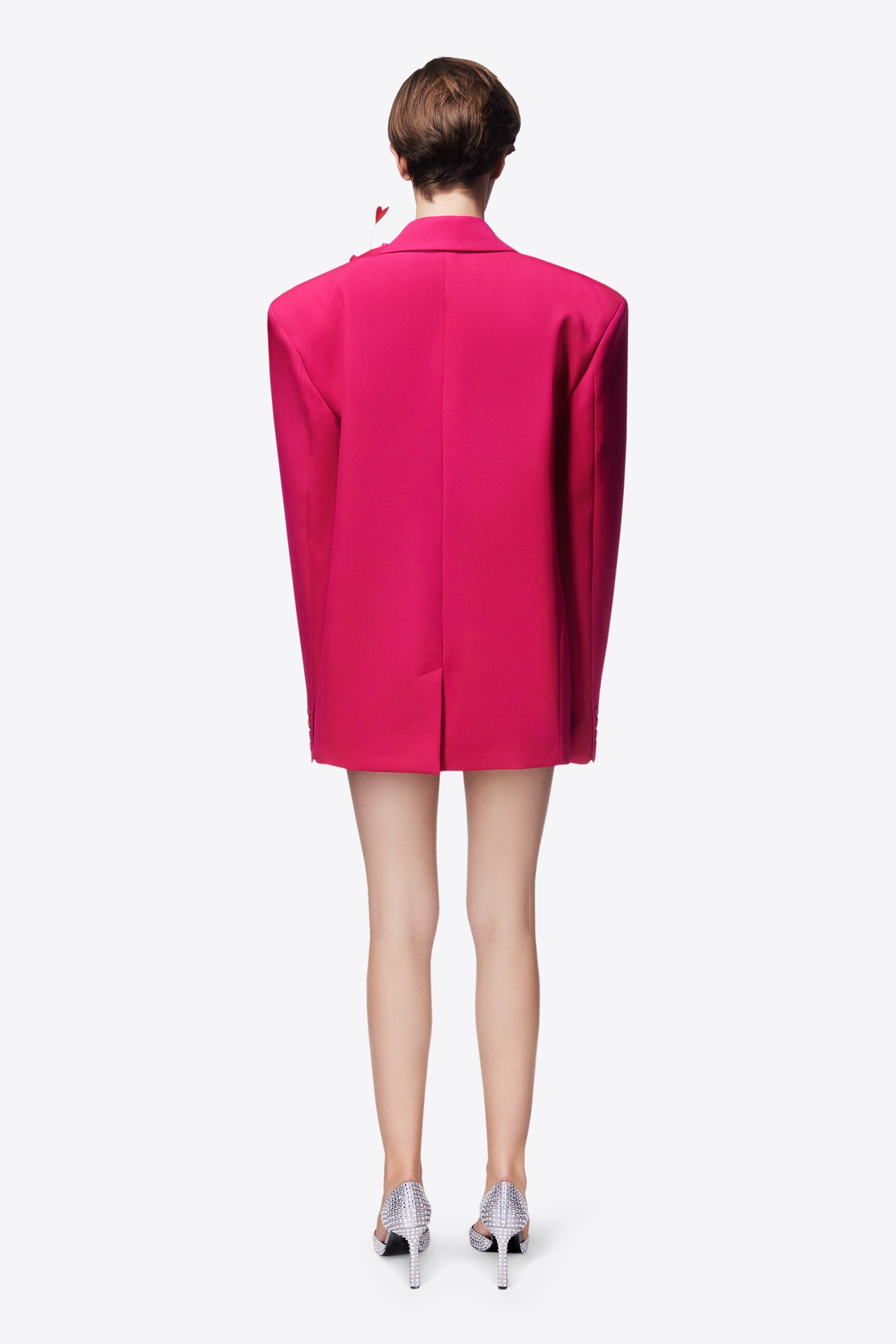 FLOWER CORSAGE OVERSIZED BLAZER - 4