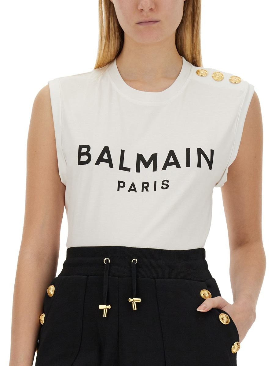 BALMAIN CAMISOLE WITH THREE BUTTONS - 4