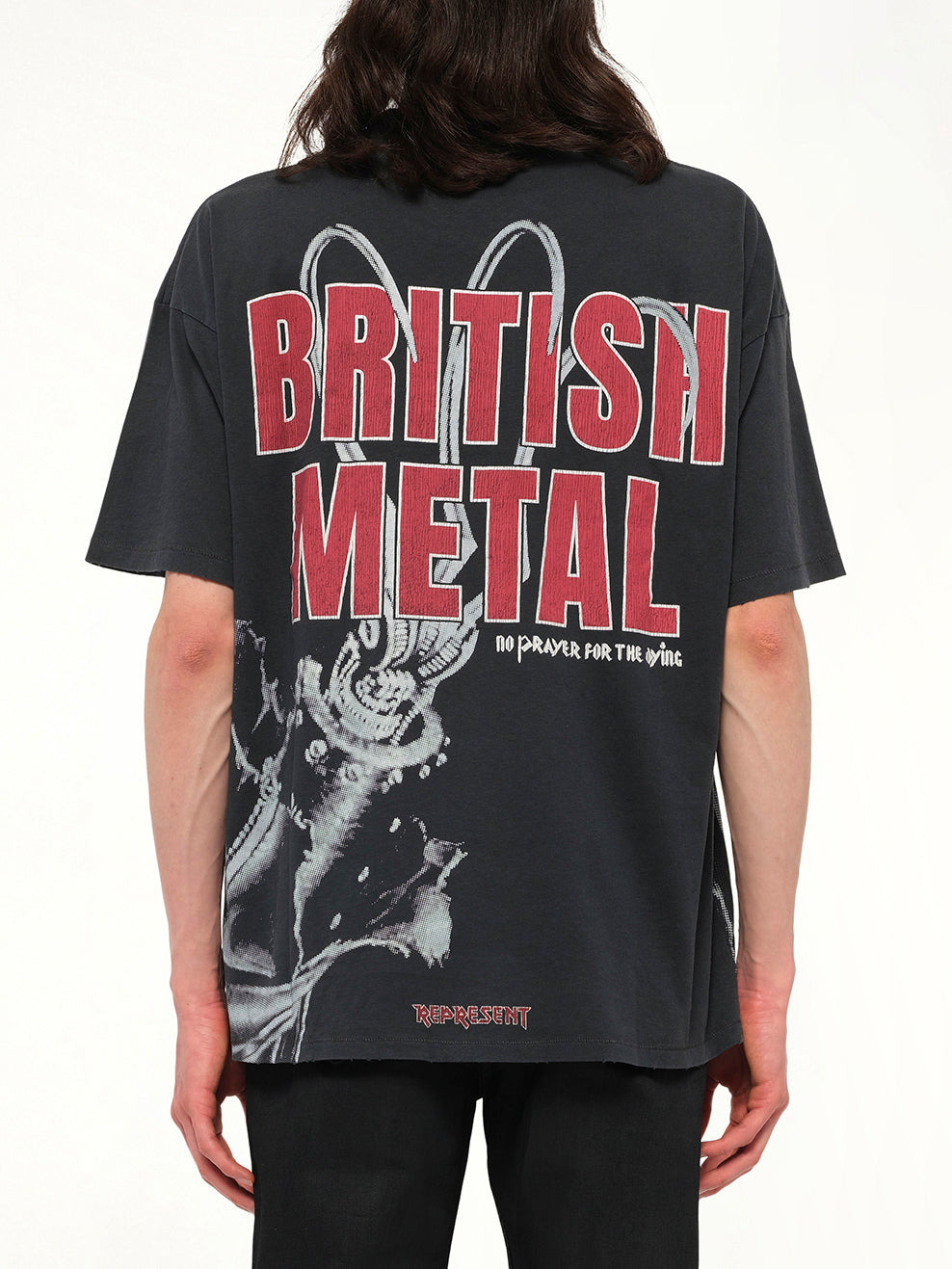 Iron Maiden British Metal T-Shirt in Stained Black - 5
