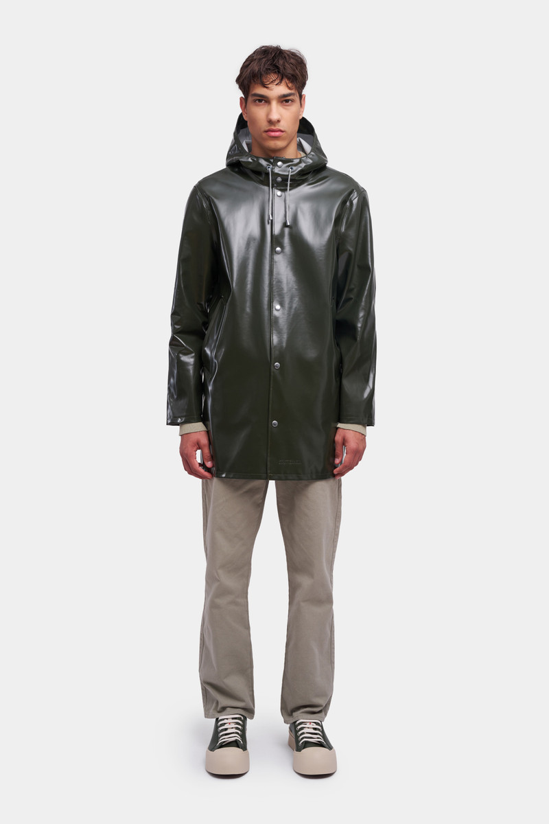 Stutterheim Stockholm Opal Raincoat Green outlook