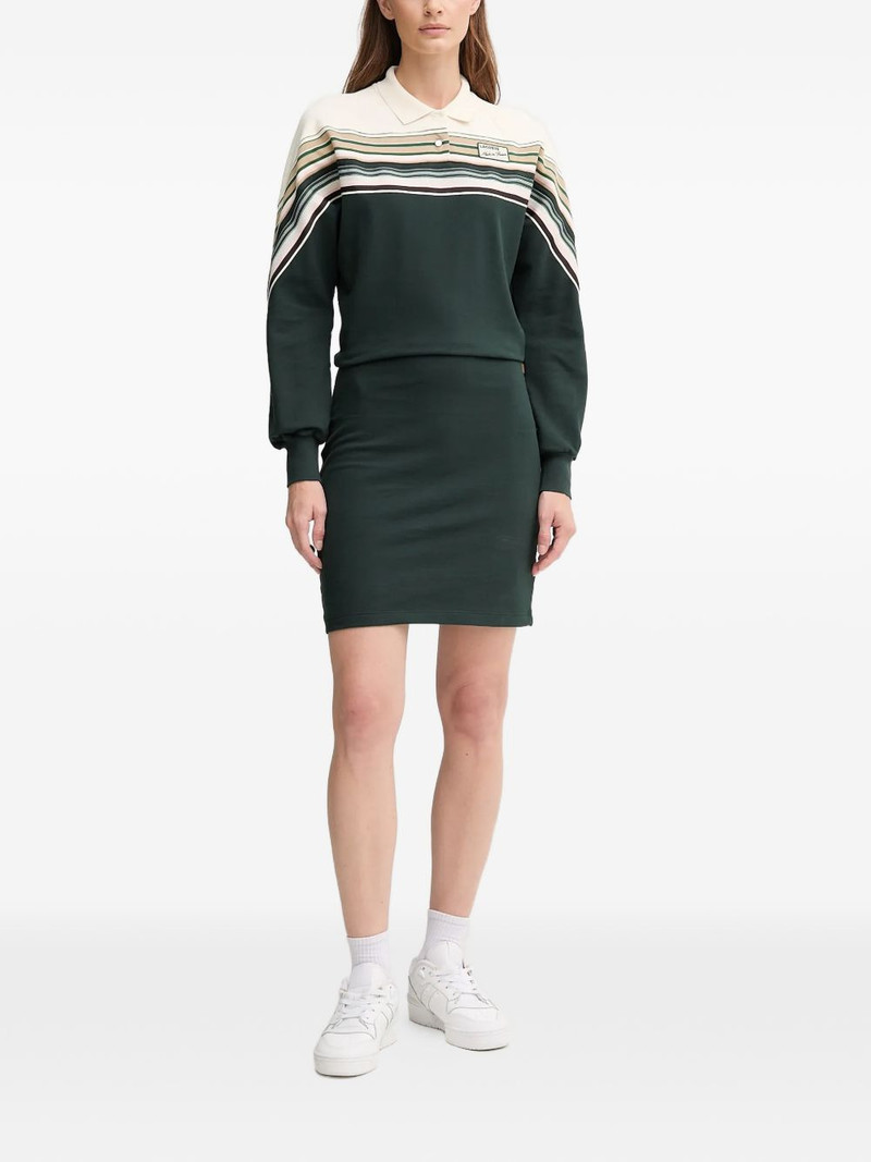 LACOSTE striped collared midi dress outlook