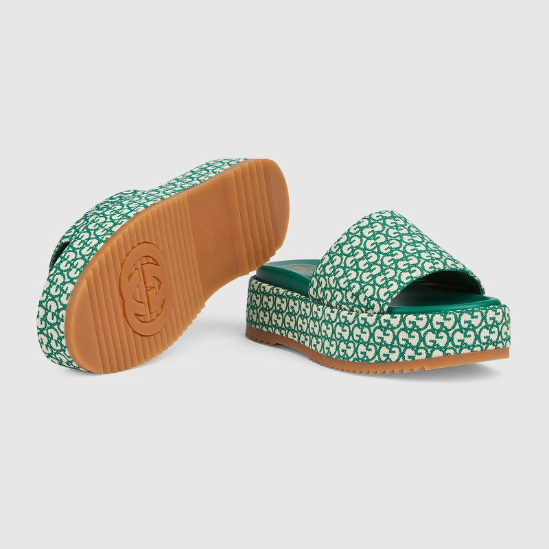 Women's GG platform slide sandal 6