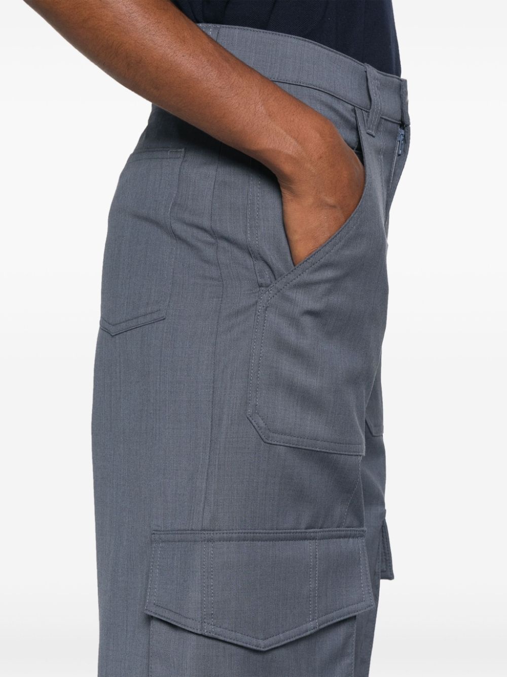 virgin-wool cargo pants - 5