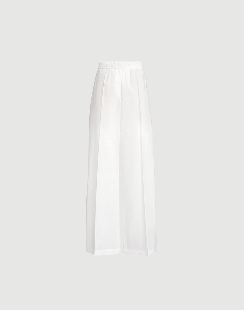 Techno cotton poplin loose track trousers 1
