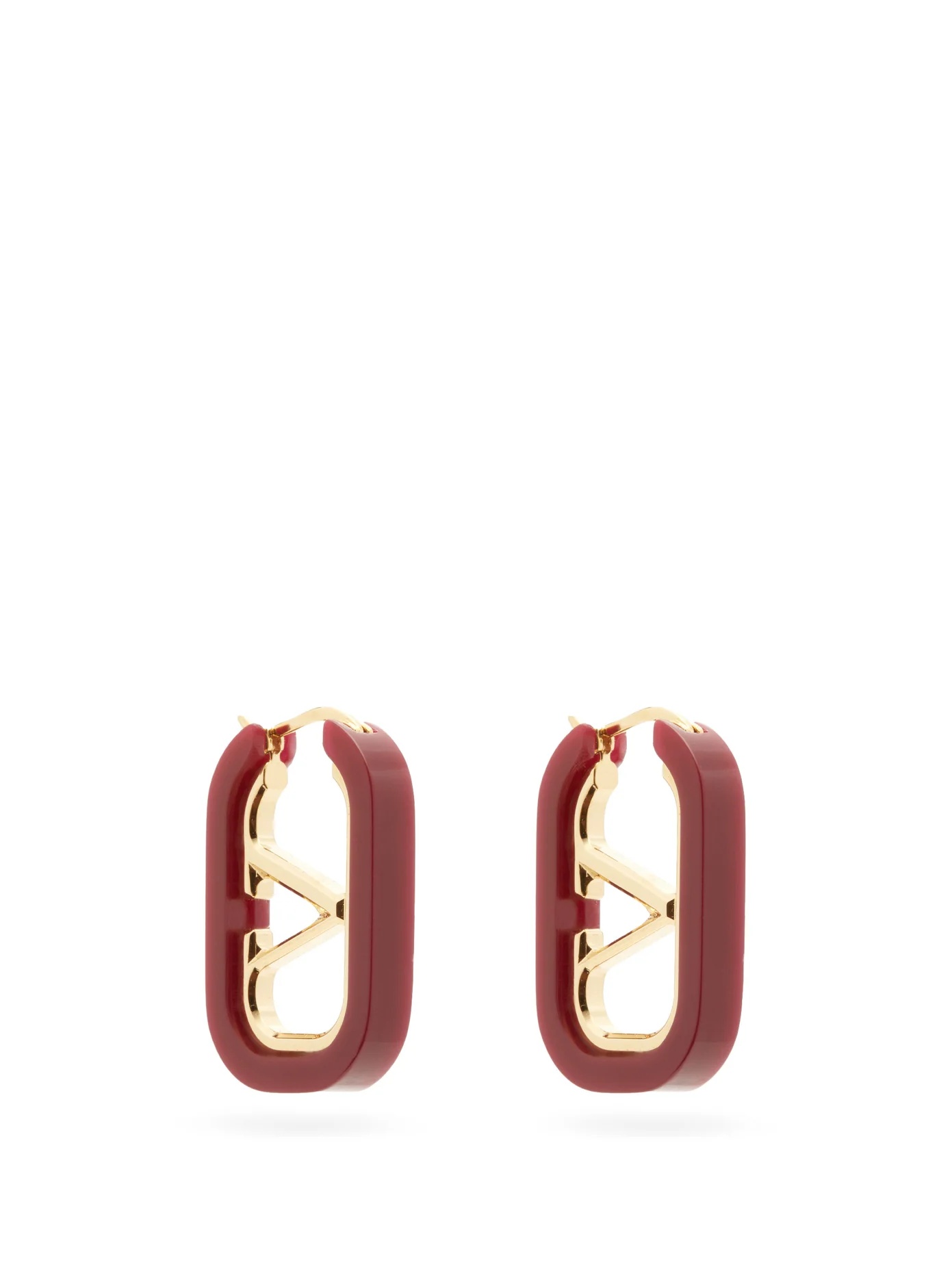 V-logo drop earrings - 1