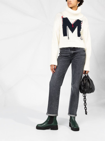 Moncler intarsia M cropped sweater outlook