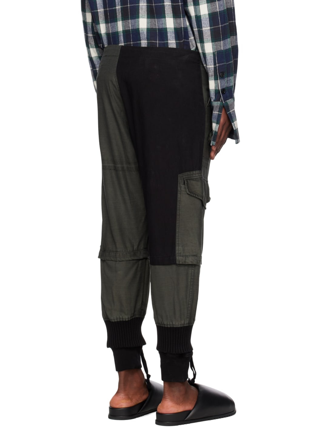 Black Army Jacket Cargo Pants - 3