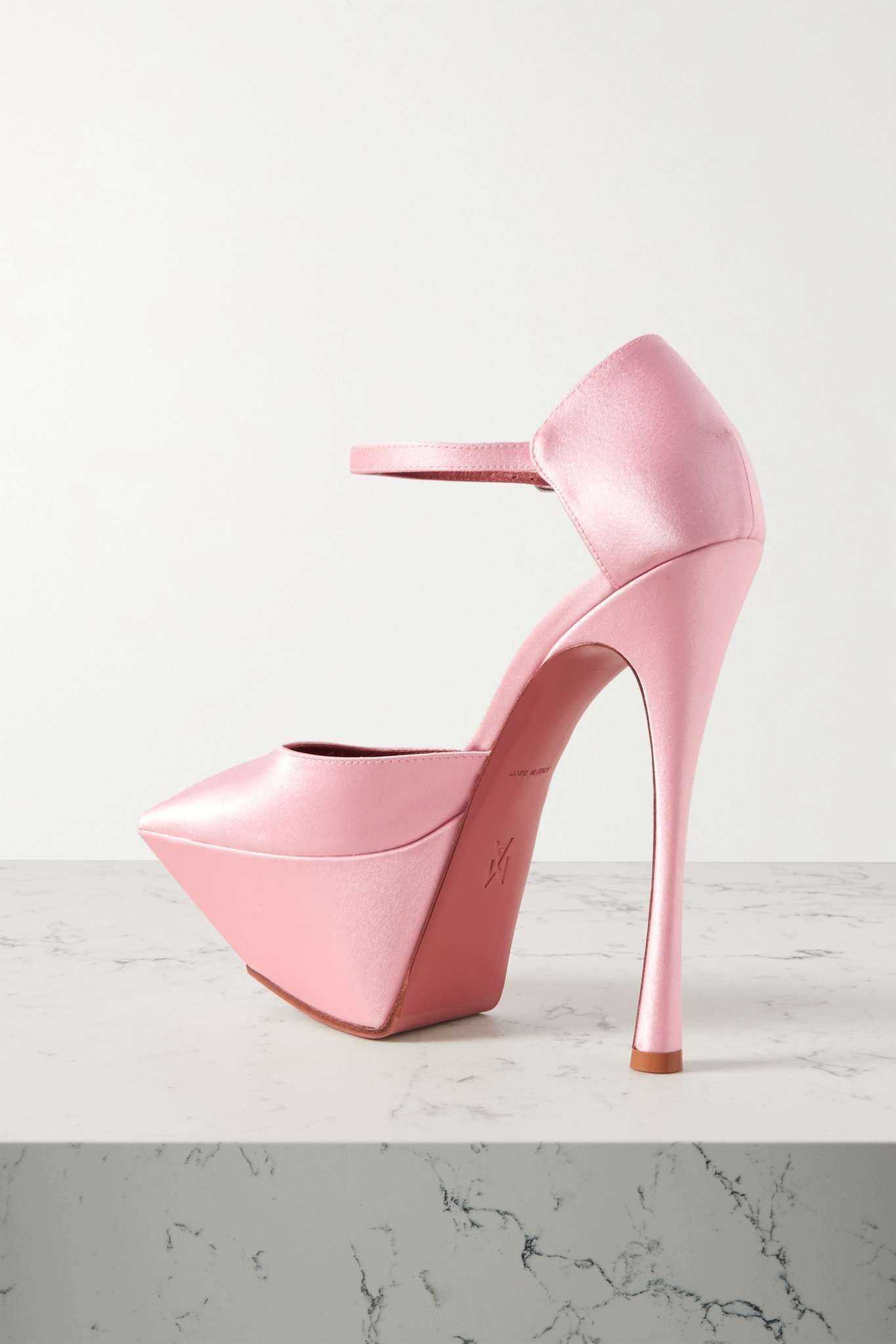 Angelica Plateau satin platform pumps - 3