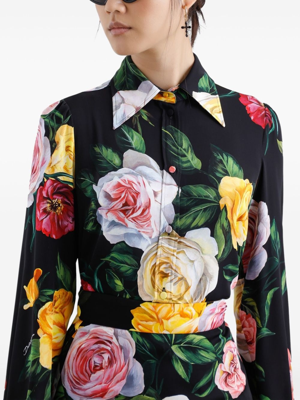 silk-charmeuse shirt - 5
