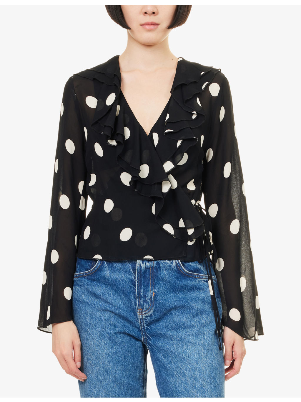 Kilah Pola-Dot Crepe Top - 3