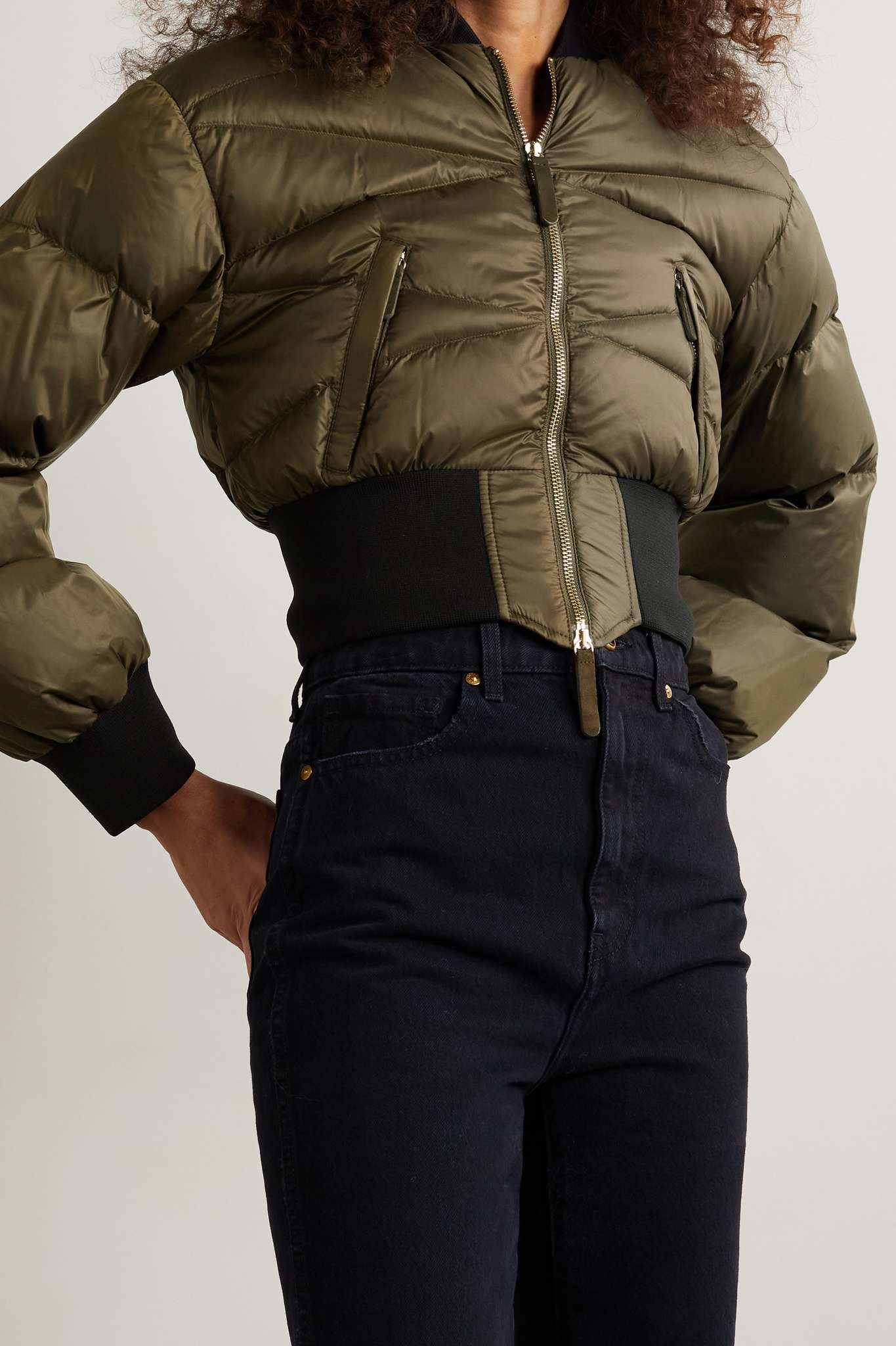 Janet quilted shell down bomber jacket - 3