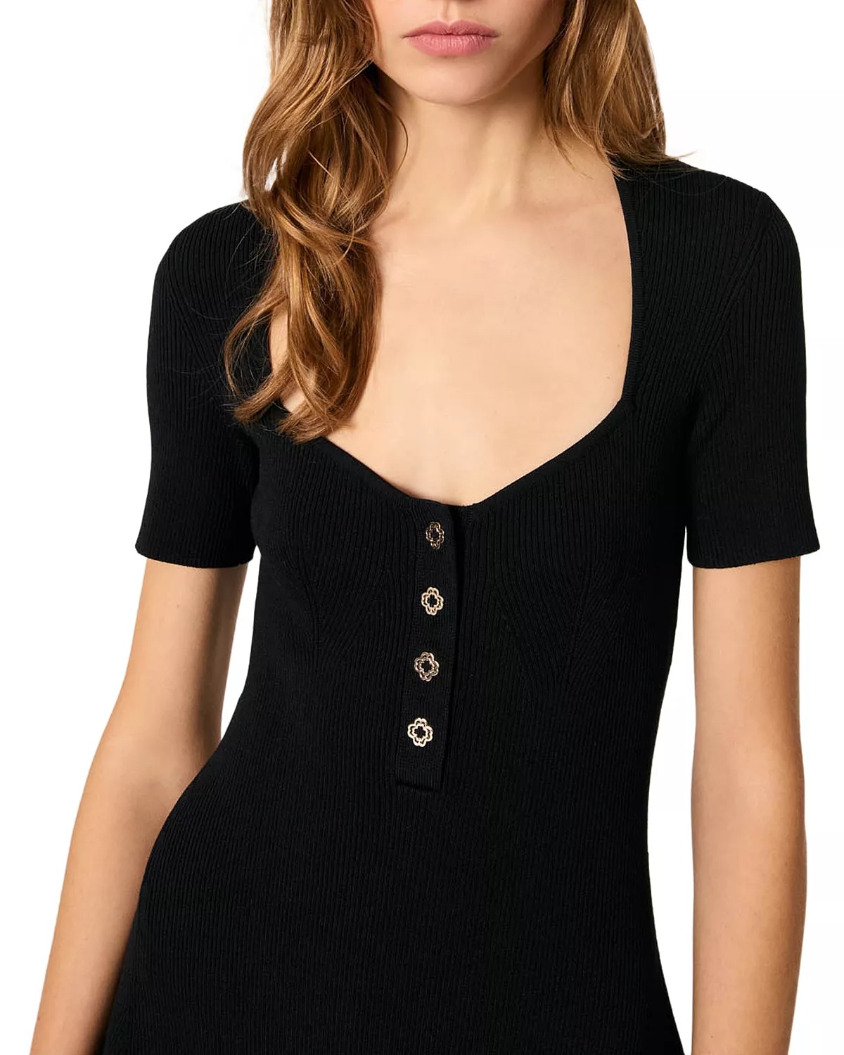 Rib Knit Short Dress - 5