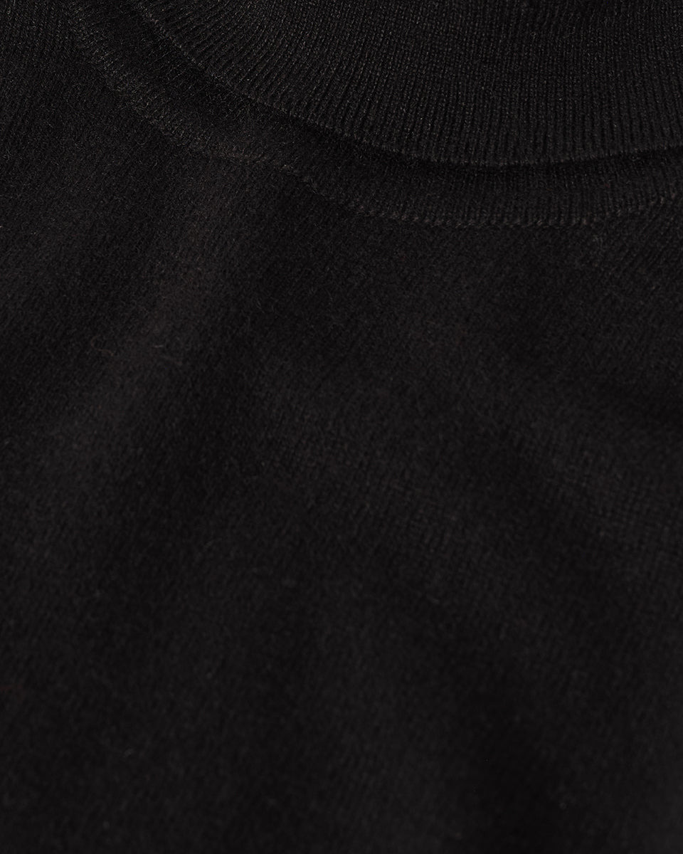 Classic Cashmere Black Roll Neck Jumper - 6