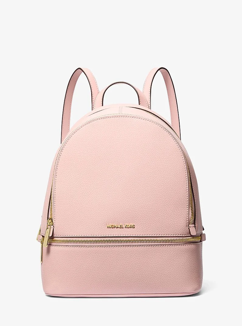 Rhea Medium Pebbled Leather Backpack - 1