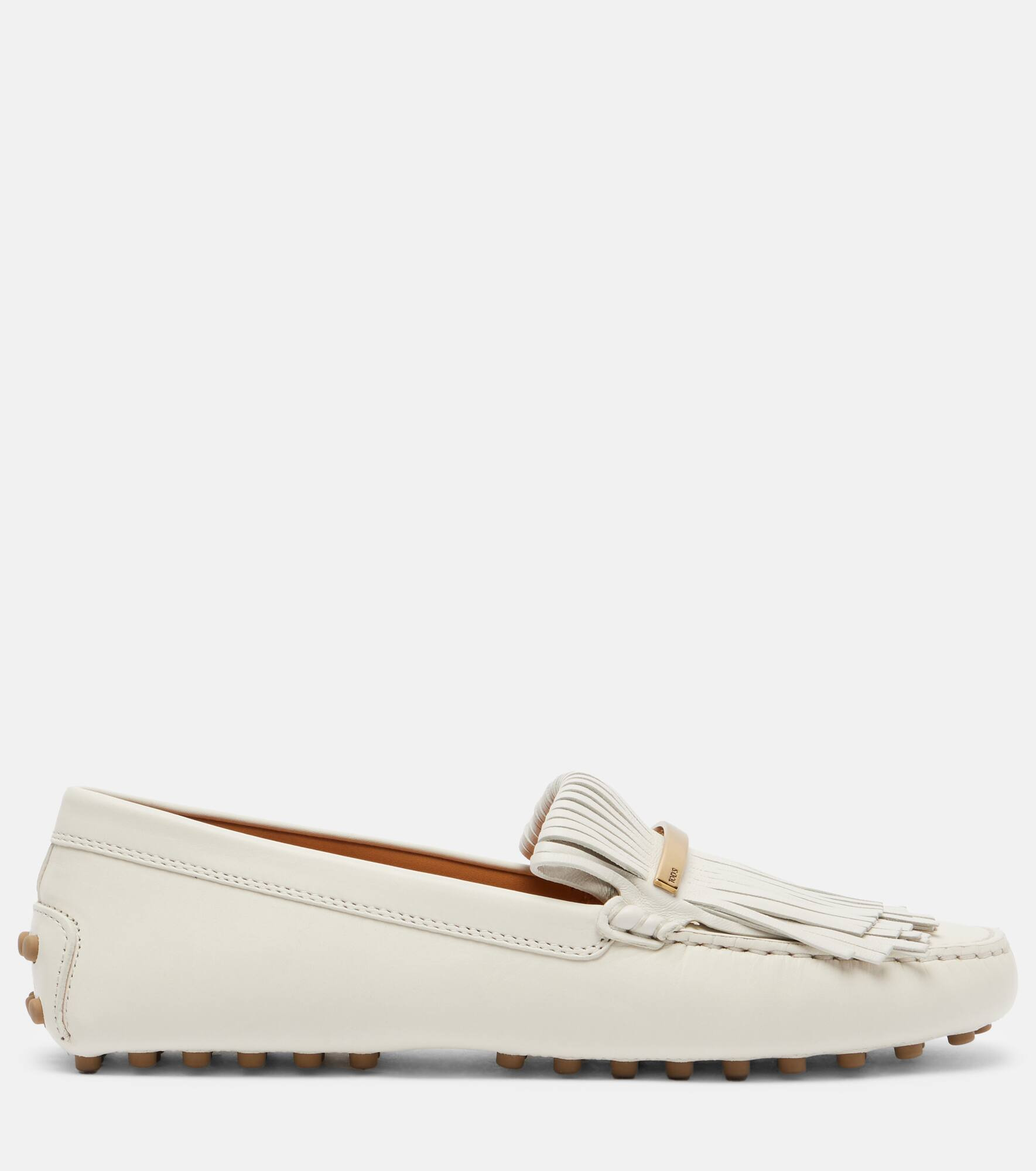 Gommino fringed leather driving shoes - 4