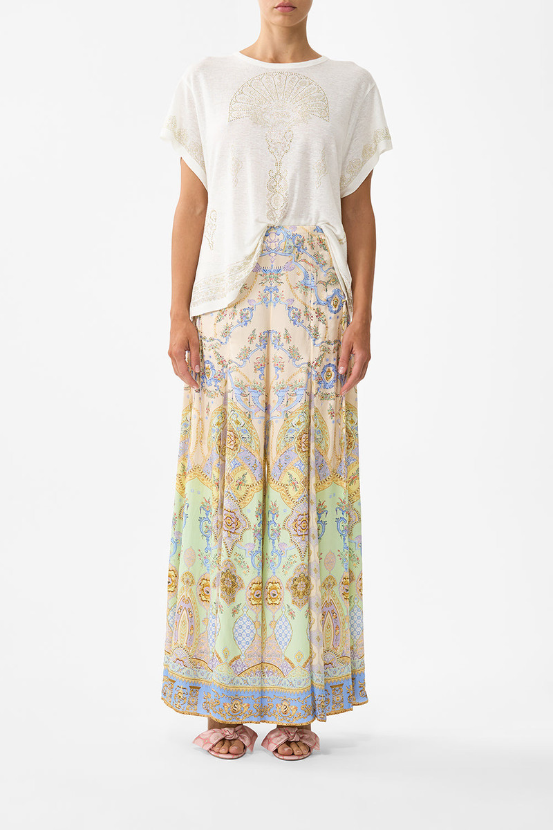 CAMILLA T-SHIRT WITH DROPPED ARMHOLE - WHITE outlook