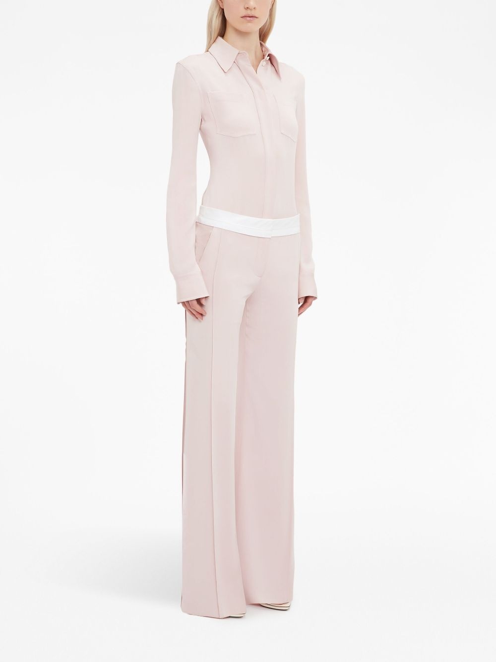 side-panel detail flared trousers - 3