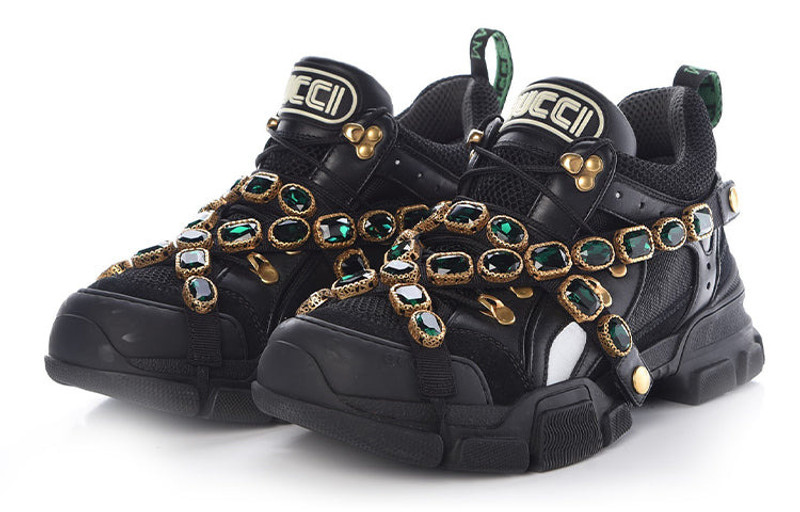 GUCCI (WMNS) Gucci Flashtrek Crystals 'Black' 537153-GGZ50-1078 outlook
