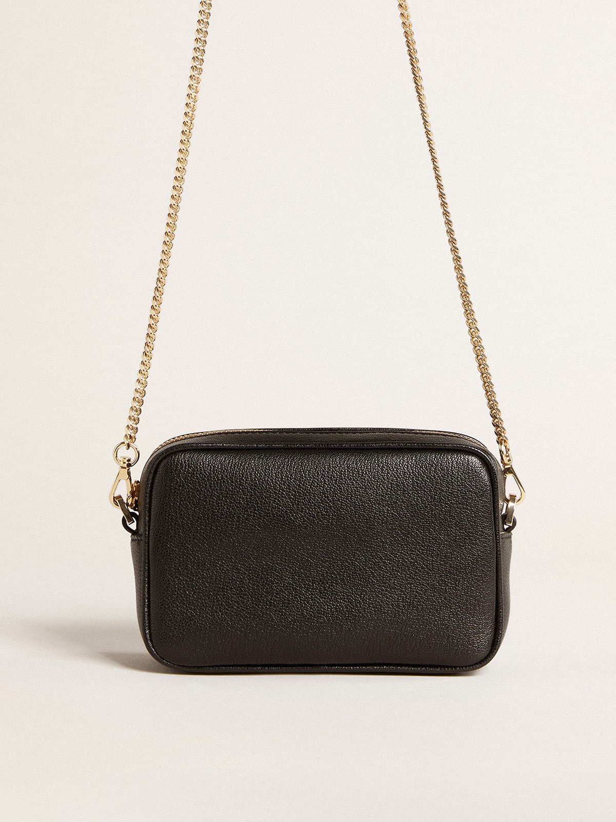 Mini Star Bag in black leather with tone-on-tone star - 5