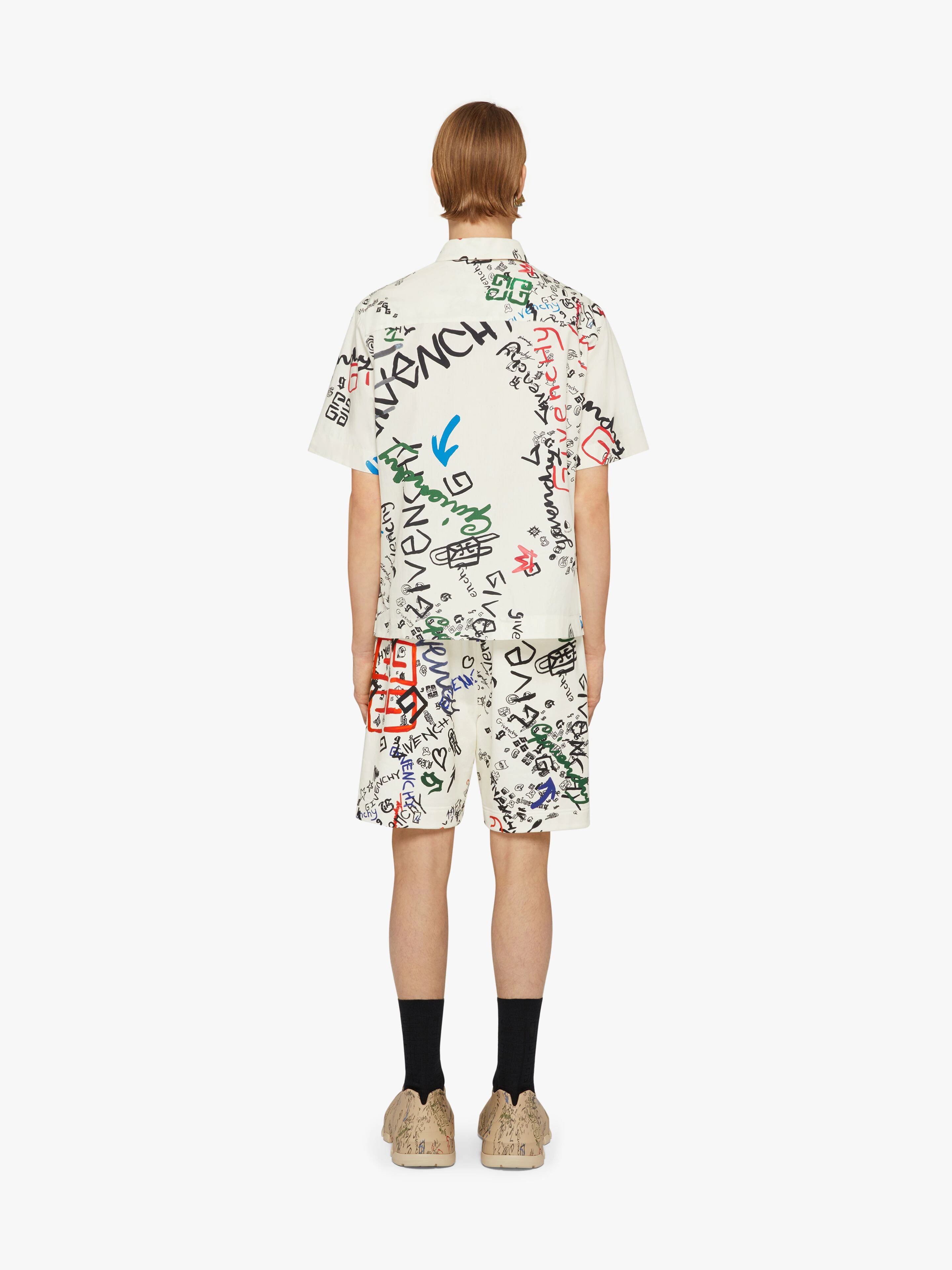 ZIPPERED SHIRT IN PRINTED POPLIN - 4