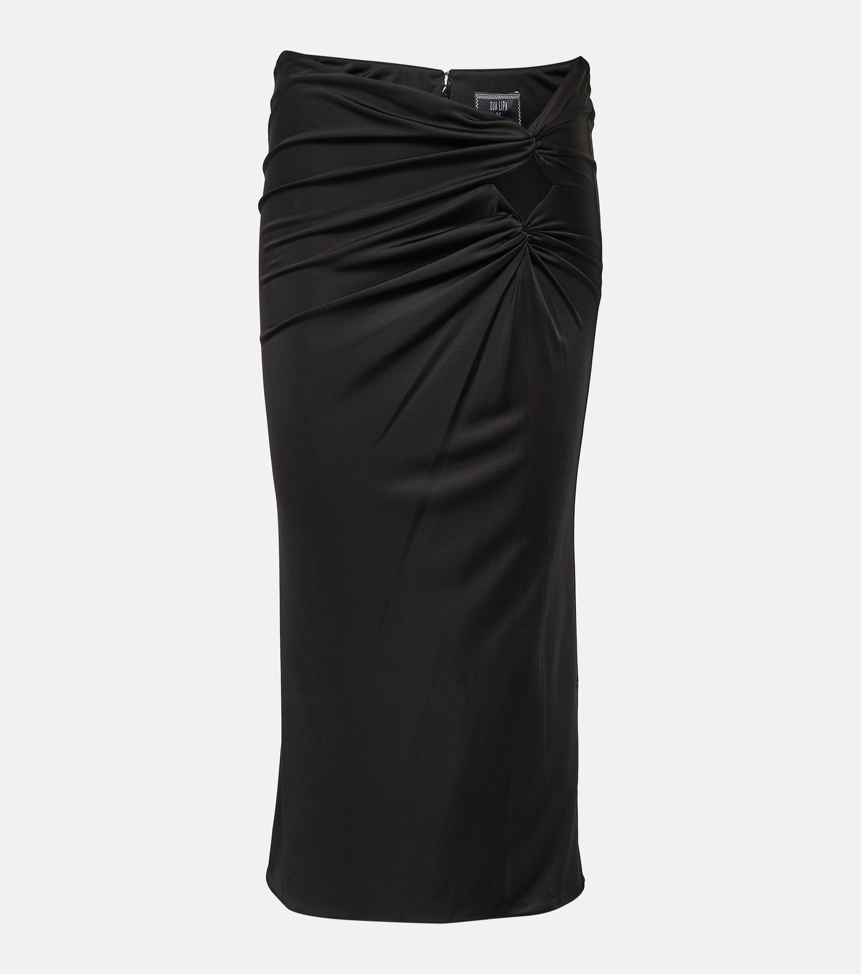 x Dua Lipa gathered jersey midi skirt - 1