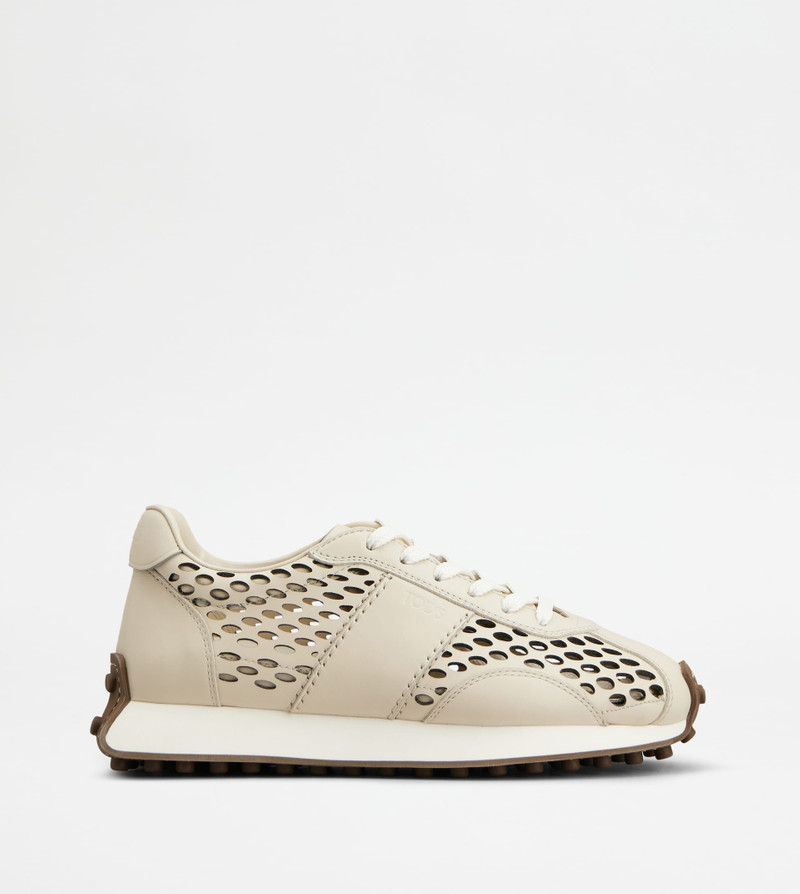 T VINTAGE SNEAKERS IN LEATHER - OFF WHITE 1