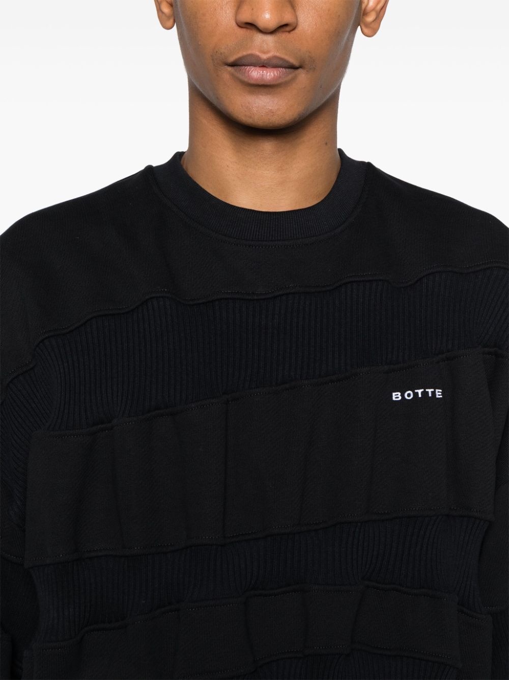 ribbed-panels sweatshirt - 5