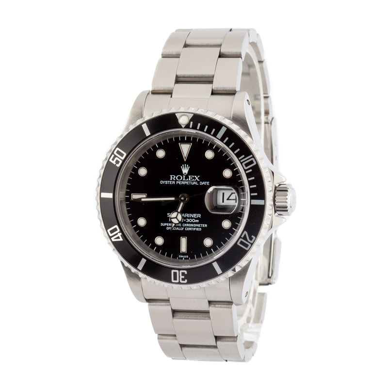 Pre-owned Rolex Submariner Ref 16610 Black Dial - 2