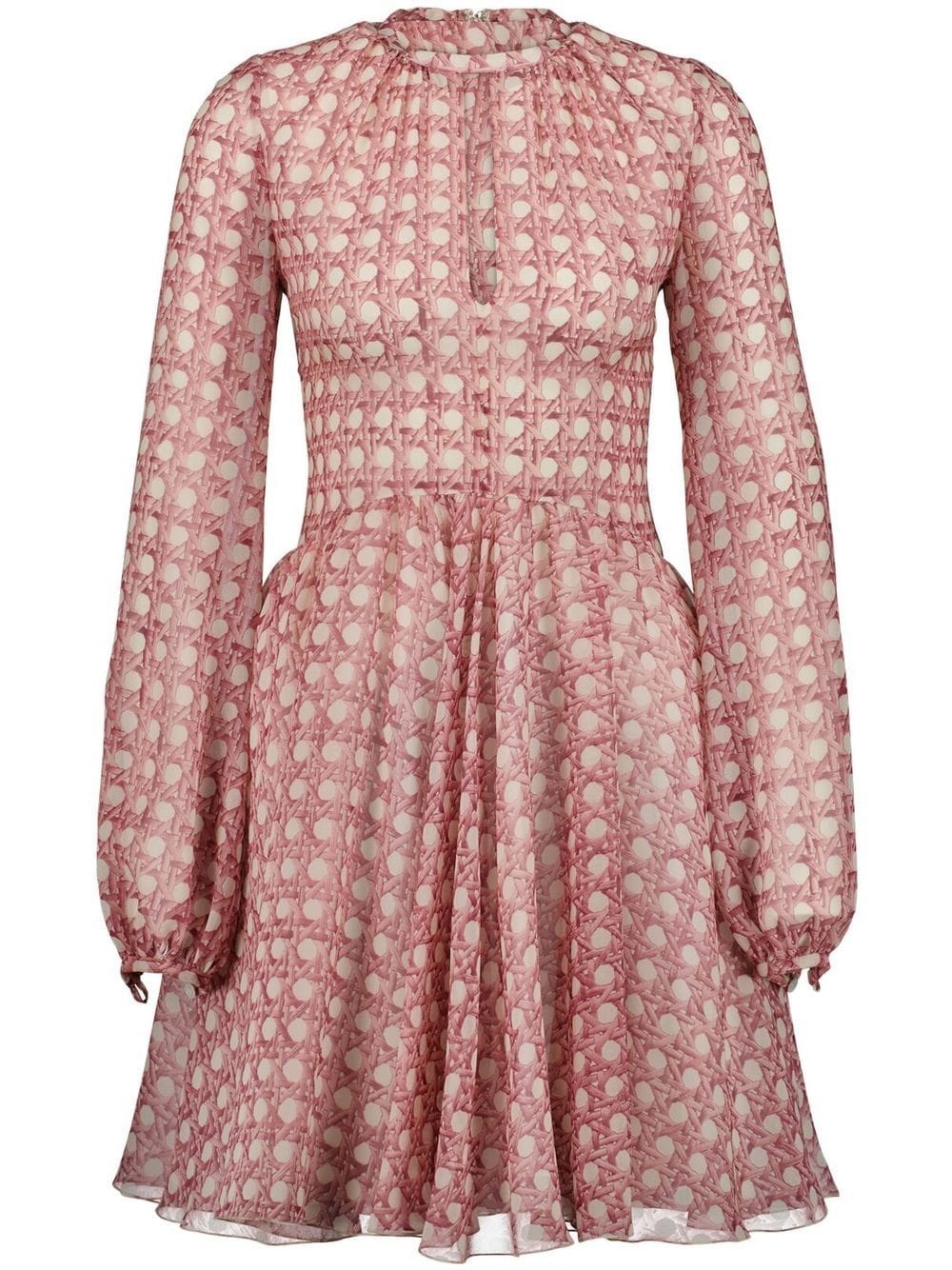polka-dot flared minidress - 1