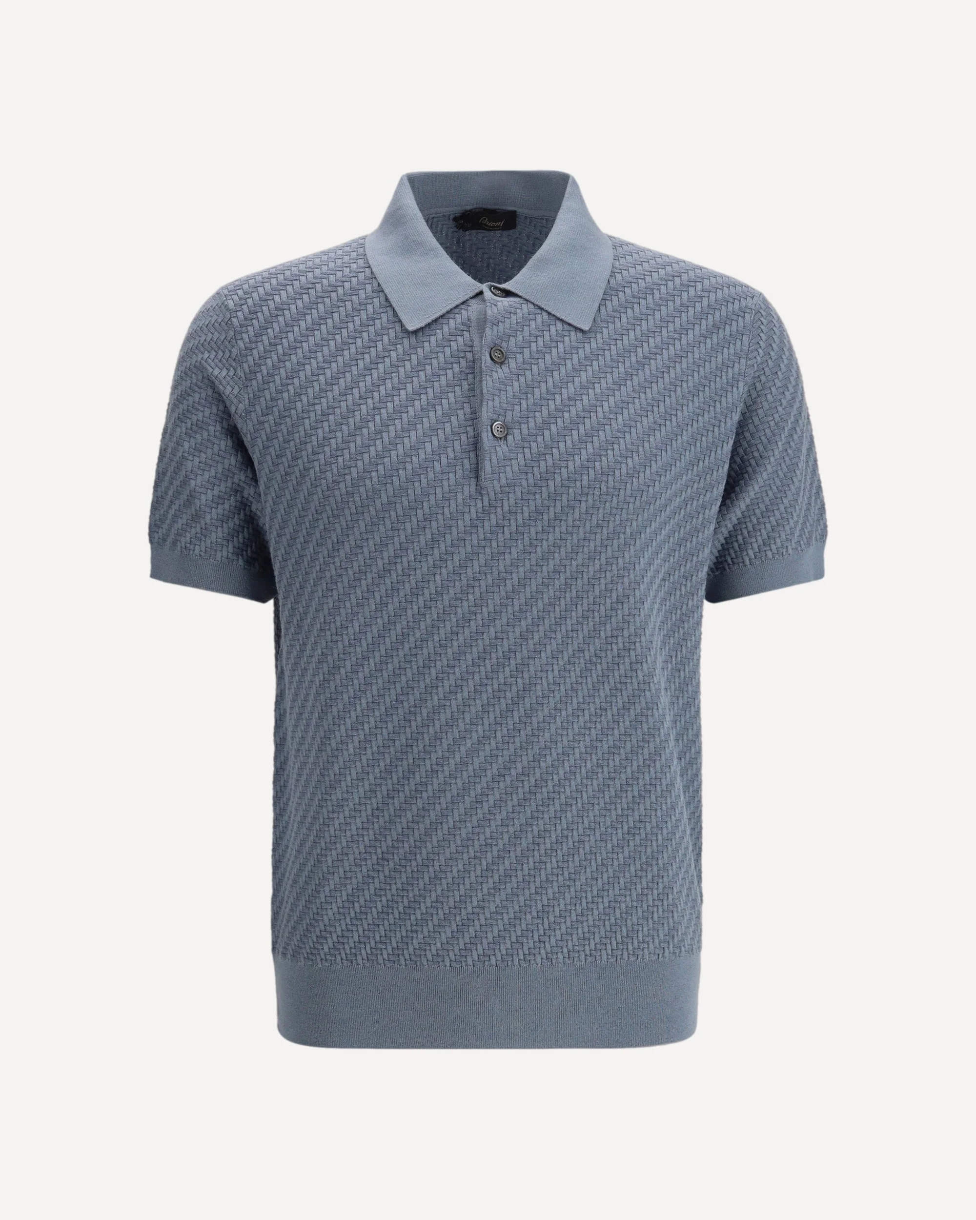 Polo Shirt with woven pattern - 1