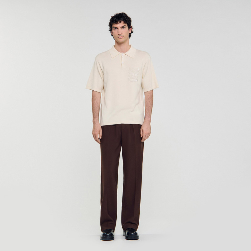 Sandro POLO WITH ROPE EMBROIDERY outlook